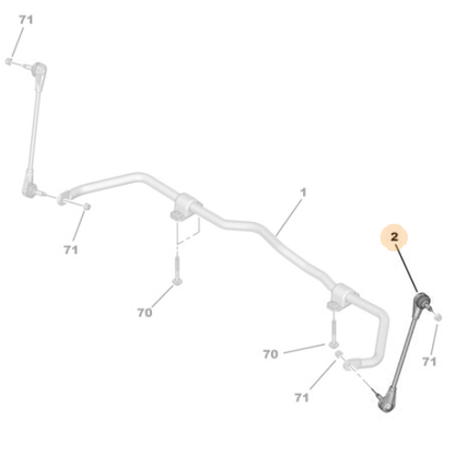 Genuine Right Anti Roll Bar Link - Peugeot 208 2019-Onwards | 9836842480