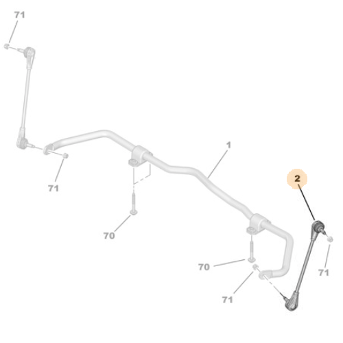Genuine Right Anti Roll Bar Link - Peugeot 208 2019-Onwards | 9836842480