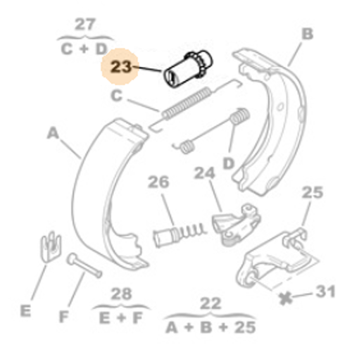 1x Genuine Rear Handbrake Mechanism - Peugeot Boxer / Citroen Relay | 434108