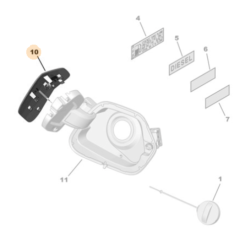 Genuine Fuel Filler Flap - Vauxhall Corsa 2019-Onwards | 9829332380