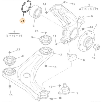 Genuine Front Wheel Bearing Stop-Ring - Peugeot | 697813