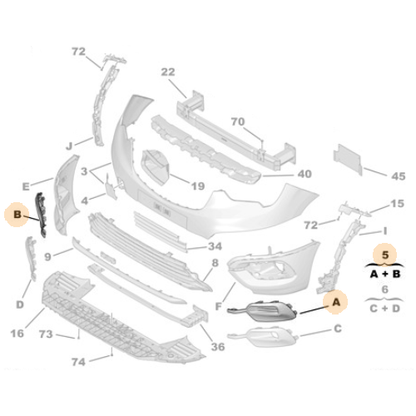 Genuine Front Bumper Plugs - Vauxhall Combo | 1632658180