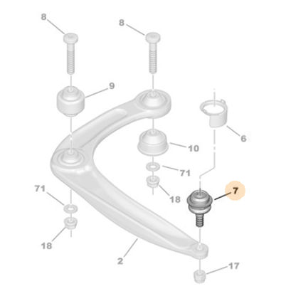 Genuine Lower Front Suspension Ball Joint - Citroen DS4 / DS5 | 1610938280