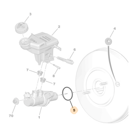 Genuine Brake Master-Cylinder Seal - Peugeot / Citroen / Vauxhall | 1612196880