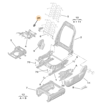 Genuine Seat Lumbar Knob - Vauxhall / Citroen / Peugeot | 16108395ZD