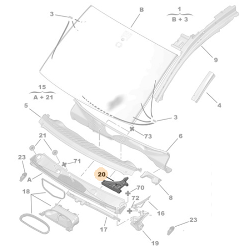 Genuine Front Left Cowl Foam - Citroen Berlingo  | 8251ES