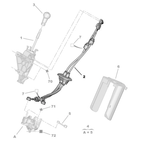 Genuine Eurorepar Gearbox Control Cable - Citroen C4 Picasso | 1637134780
