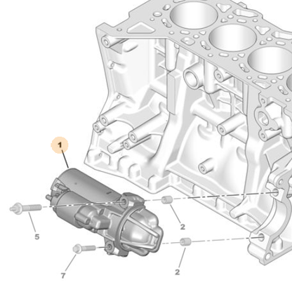 Genuine Eurorepar Starter Motor - Peugeot / Citroen Diesel Turbo | 1638117880