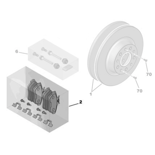 Genuine Rear Brake Pads - Citroen Dispatch / Peugeot Expert III | 1673601480