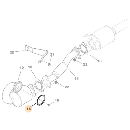 Genuine Catalytic Converter Silencer Seal - Peugeot / Citroen Diesel | 170936