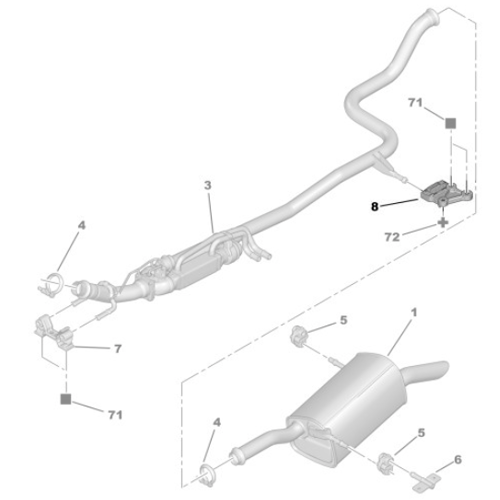 Genuine Exhaust Mounting Bracket - Peugeot Partner / Citroen Berlingo | 1755Q3