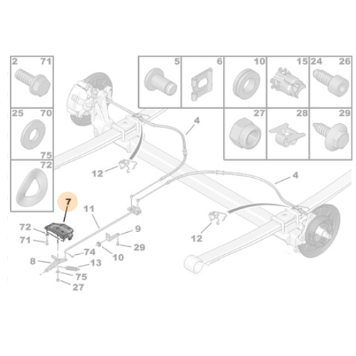 Genuine Handbrake Bracket - Peugeot Boxer III RHD | 476518