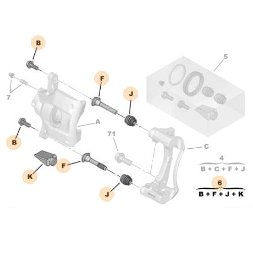 Genuine Front Brake Caliper Column Screws - Peugeot / Citroen | 443927