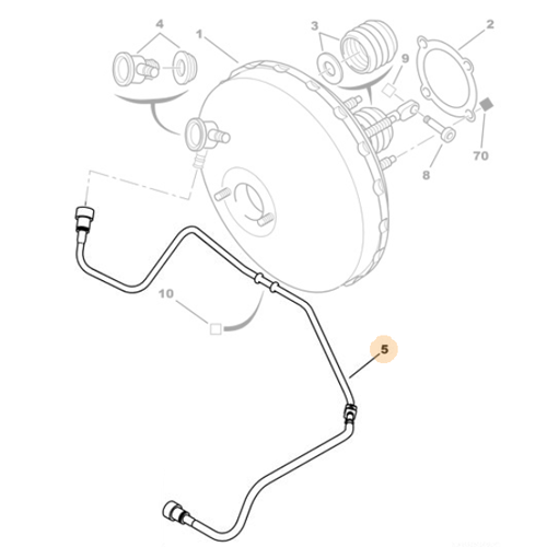 Genuine Brake Servo Hose - Citroen Berlingo / Peugeot Partner - RHD | 457888