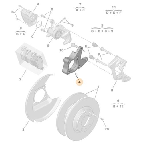Genuine Rear Right Caliper Bracket - Citroen C4 Picasso | 9671242180
