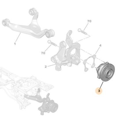 Genuine Rear Wheel Bearing Hub - Vauxhall / Citroen / Peugeot | 9671326080