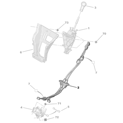 Genuine Gear Control Cable - Citroen Berlingo / Peugeot Partner | 2444HW