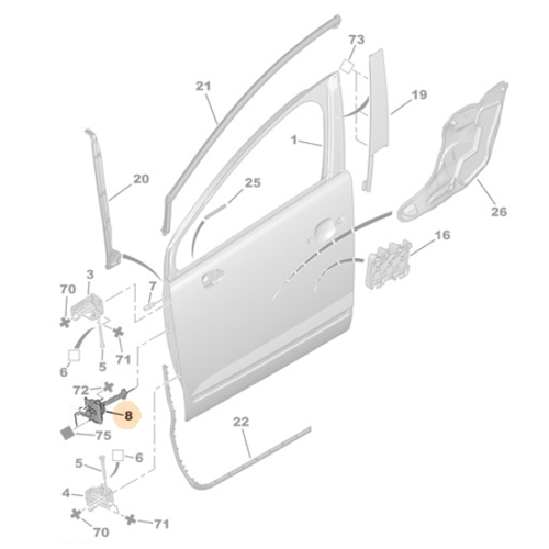 Genuine Front Door Stop - Peugeot 3008 / 5008 | 9181Q2