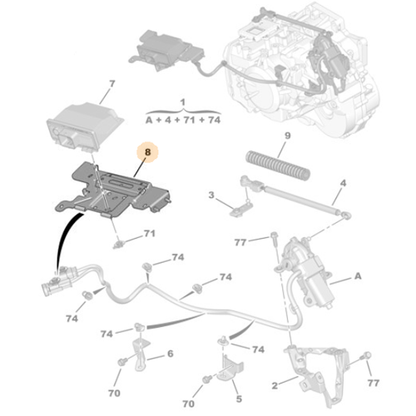 Genuine Gearbox ECU Mounting Bracket - Citroen C4 Picasso Auto | 9677679480