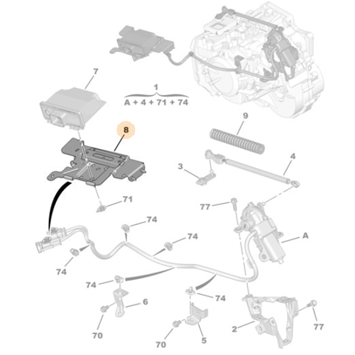 Genuine Gearbox ECU Mounting Bracket - Citroen C4 Picasso Auto | 9677679480