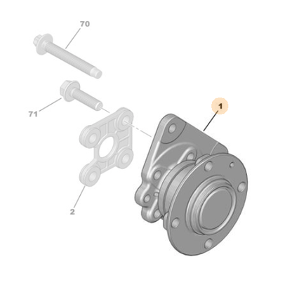 Genuine Rear Wheel Bearing Hub - Peugeot 2008 Electric | 9828723880