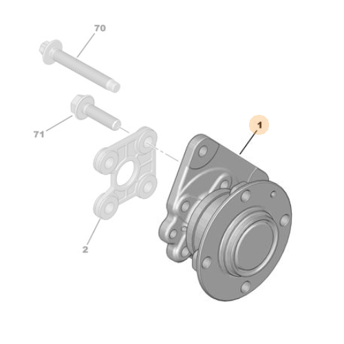 Genuine Rear Wheel Bearing Hub - Peugeot 2008 Electric | 9828723880