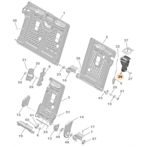 Genuine Rear Right Seat Lock - Vauxhall Insignia B | YR003948YX
