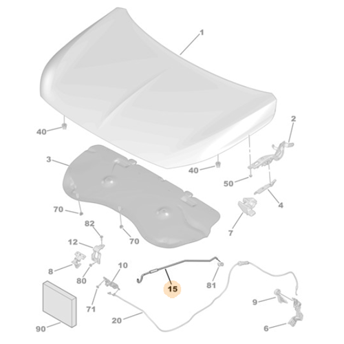 Genuine Bonnet Prop Rod - Vauxhall Corsa 2019- | 9823212380
