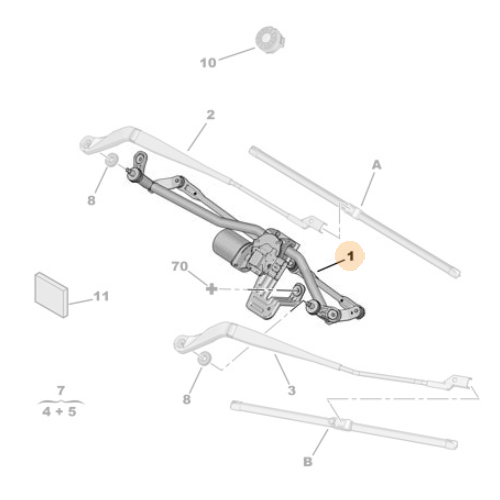Genuine Front Window Wiper Motor - Vauxhall Movano RHD | 6405PQ