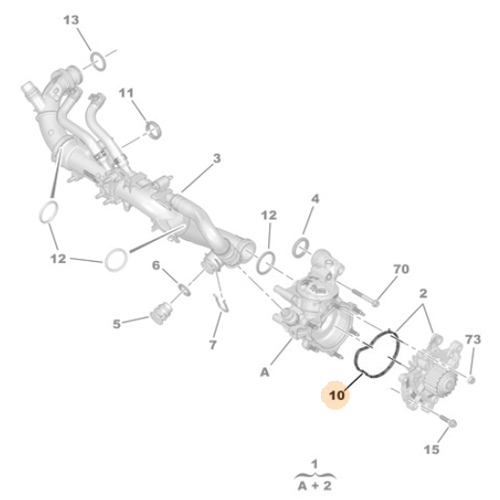 Genuine Water Pump Gasket - Citroen C3 / Peugeot 208 | 1628942180