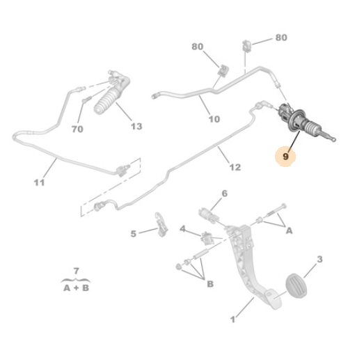 Genuine Clutch Master Cylinder - Vauxhall Combo RHD | 9674258980