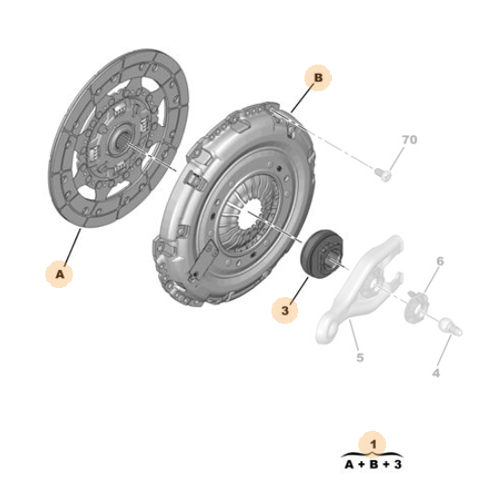 Genuine Clutch Kit - Peugeot 308 / Citroen Berlingo 1.5 Diesel | 1679454280