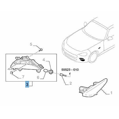 Genuine Fiat Front Left Headlamp - Fiat / Abarth 124 Spider | 6000615220 | 6000615220