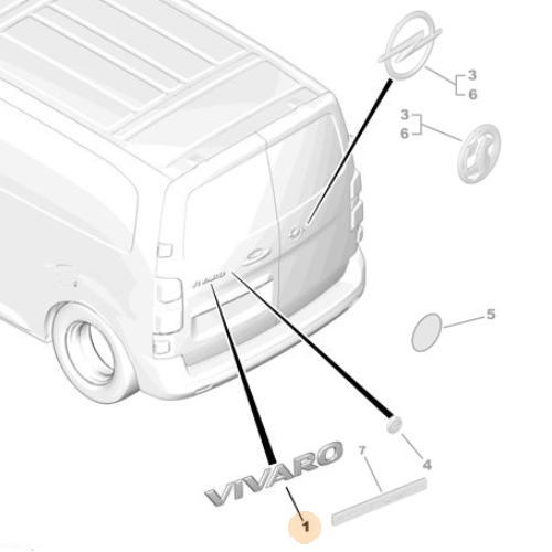 Genuine Rear "Vivaro" Badge - Vauxhall Vivaro | 98329083DX