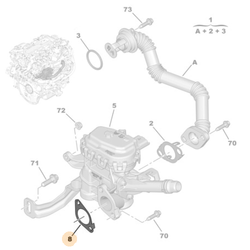 Genuine EGR Valve Module Seal - Vauxhall Combo / Citroen C3 Diesel | 9804276280
