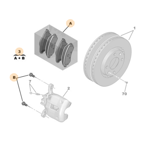 Genuine Front Brake Pad Set - Citroen DS4 / C4 | 4254A9
