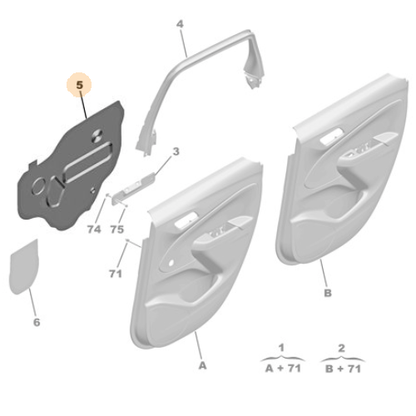 Genuine Rear Left Door Sealing Panel - Vauxhall Crossland | YQ00711480