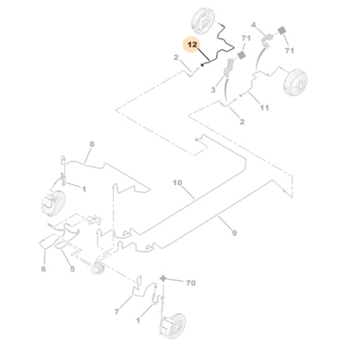 Genuine Right Rear Brake Hose - Citroen Dispatch III | 488916