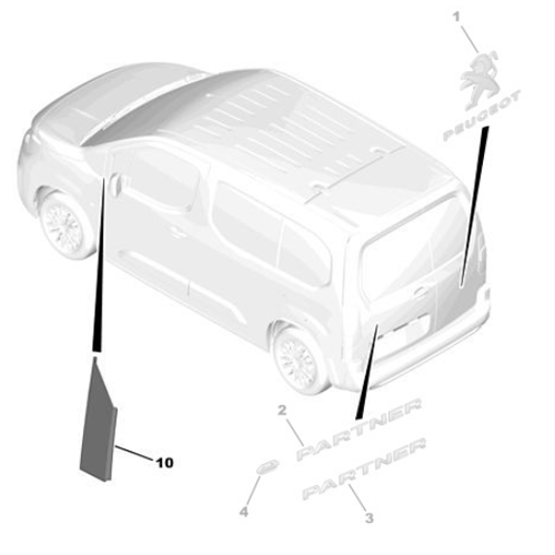 Genuine Front Right Door Trim - Peugeot Partner / Rifter | 9819277380