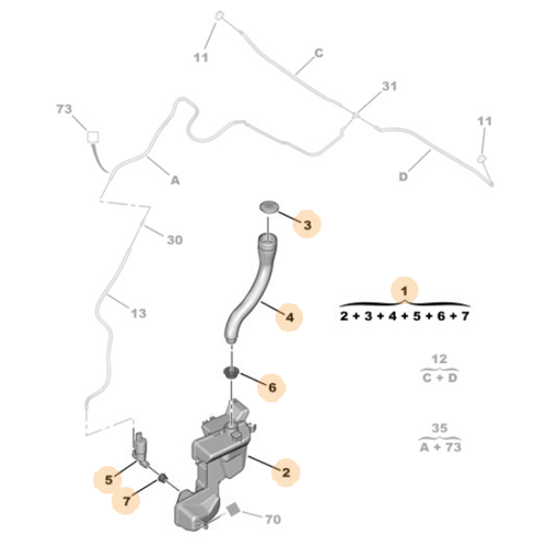 Genuine Washer Tank - Peugeot 308 2007-2013 | 6431L2