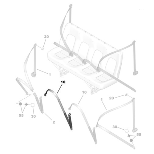 Genuine Seat Belt Buckle Strap - Citroen Relay III | 8974YT