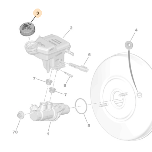 Genuine Peugeot Reservoir Cap | 9844684080
