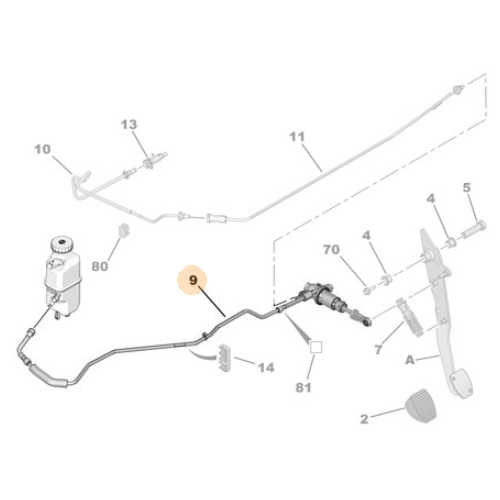 Genuine Clutch Master Cylinder - Citroen C5 6 speed rhd | 9678117180