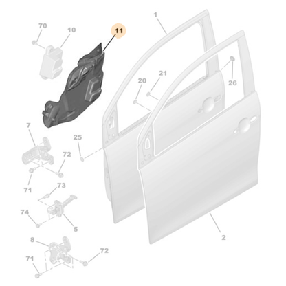 Genuine Front Left Door Sealing Sheet - Citroen C1 / Peugeot 108 | B000824080