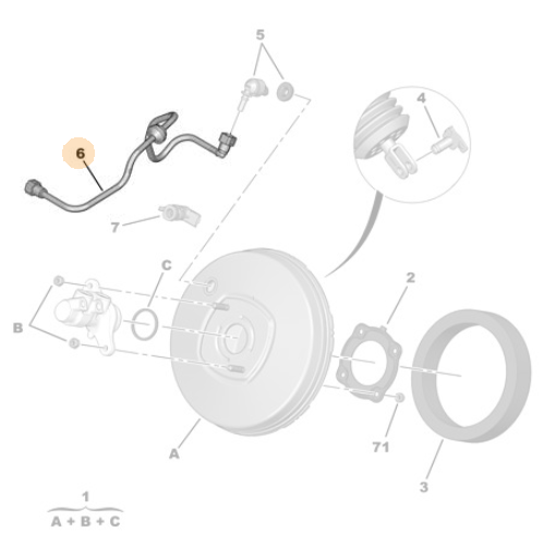 Genuine Brake Hose - Peugeot 3008 / 5008 / Partner 1.6 HDI | 4578Q7