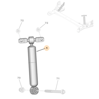Genuine Rear Shock Absorber - Citroen Berlingo / Peugeot Partner | 9826243280