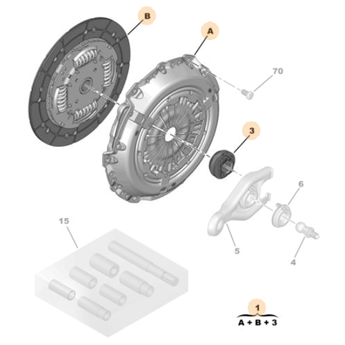 Genuine Clutch Kit - Citroen Berlingo / Dispatch 1.5 / 1.6 BE4R | 1650400680
