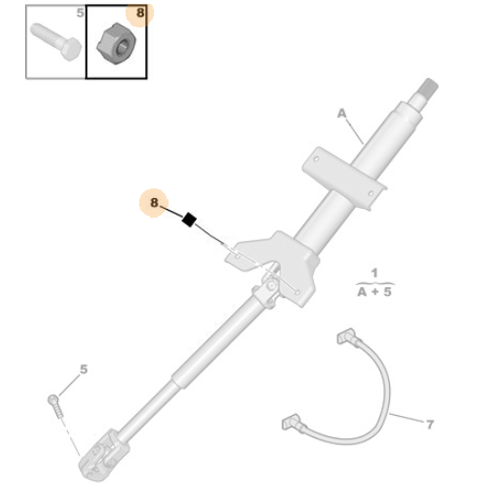 Genuine Steering Column Nut - Citroen Nemo / Relay III | 6462V5