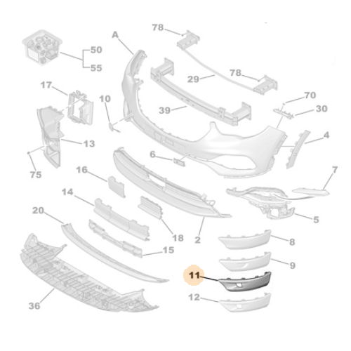 Genuine Front Left Bumper Fog Light Trim - Vauxhall Grandland X | YP00024180