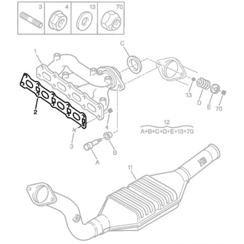 Genuine Exhaust Manifold Gasket - Peugeot 207 / 306 / 407 - 2.0 | 0349H0